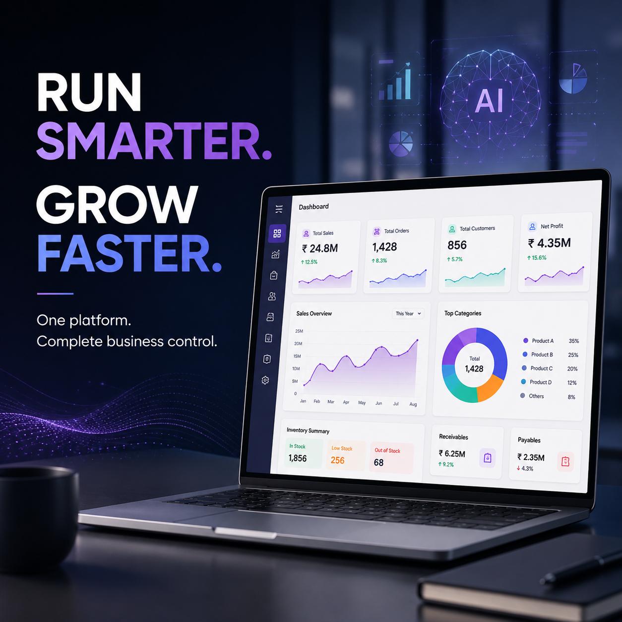 Run smarter and grow faster with one business management platform